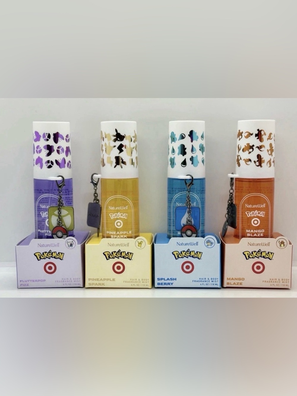 Target x Pokemon , NatureWell , hair and body mist - 4 pack